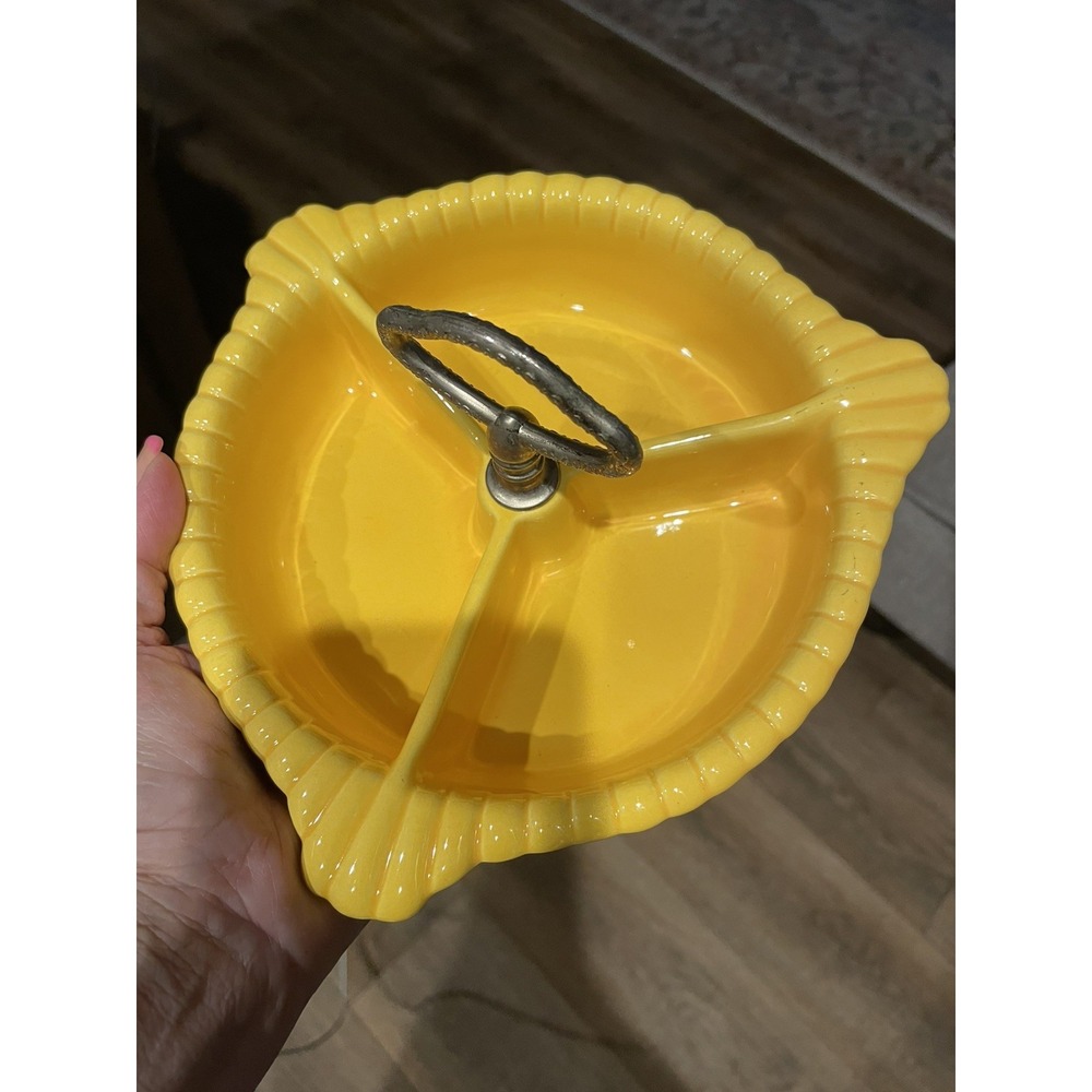 Lane & Co. Divided Bowl w/ Handle California Pottery